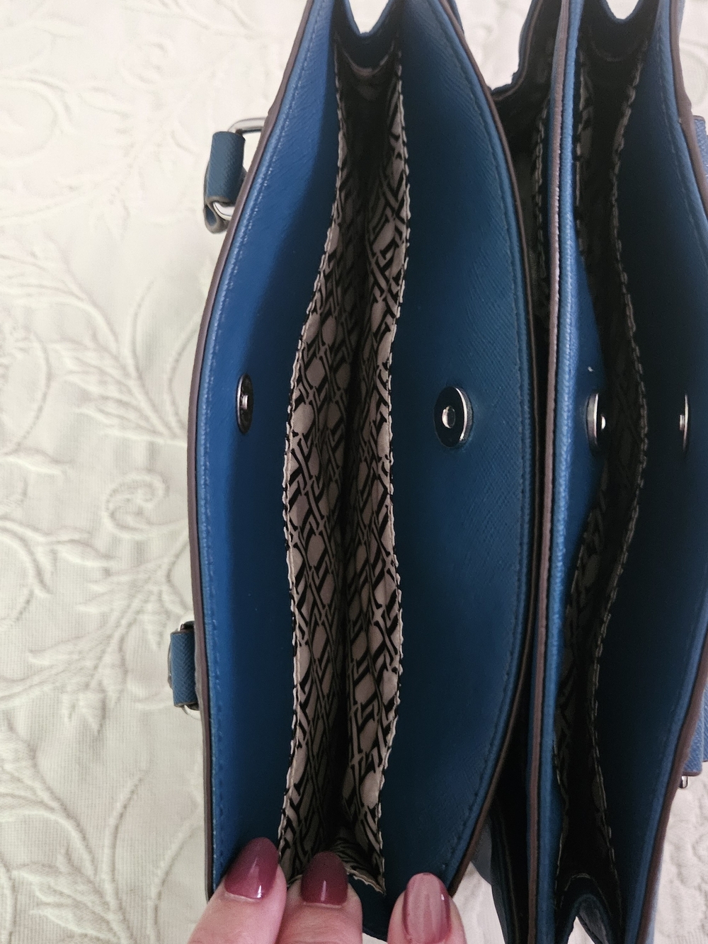 Tignanello Hand Bag- Blue - Picture 8 of 13